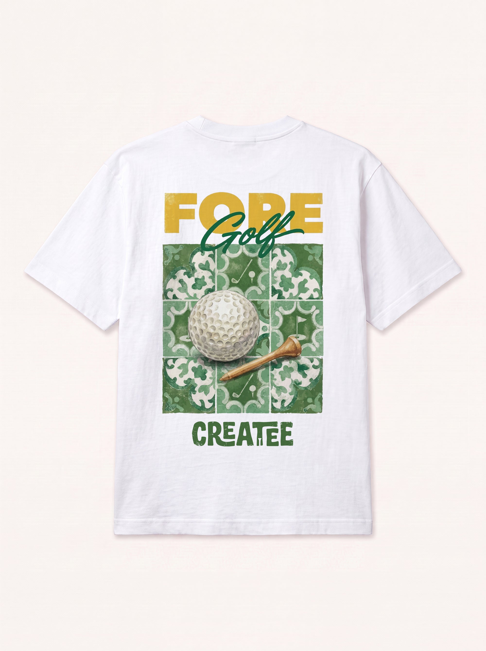 fore golf tee white