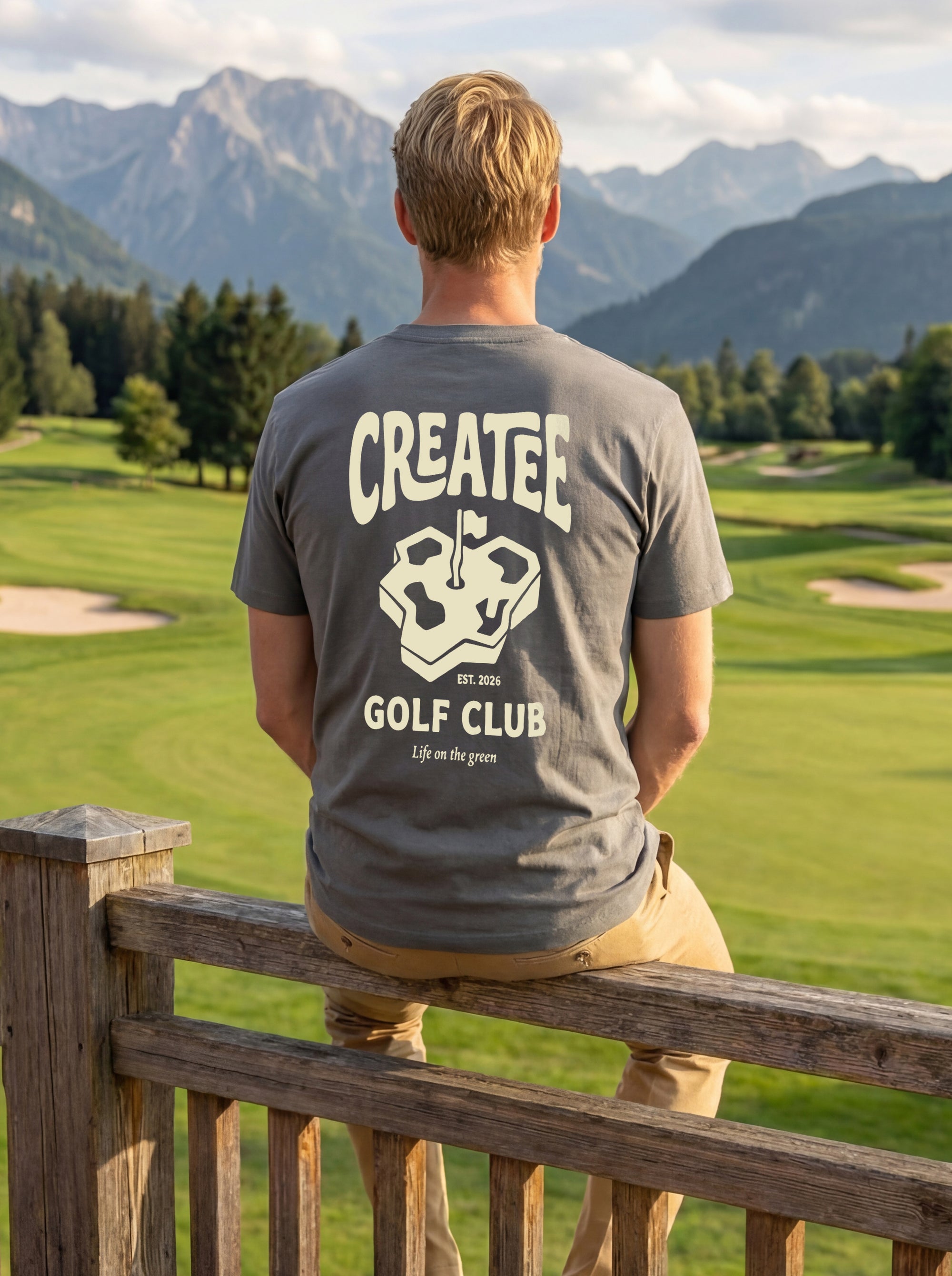 life on the green tee body antraciet