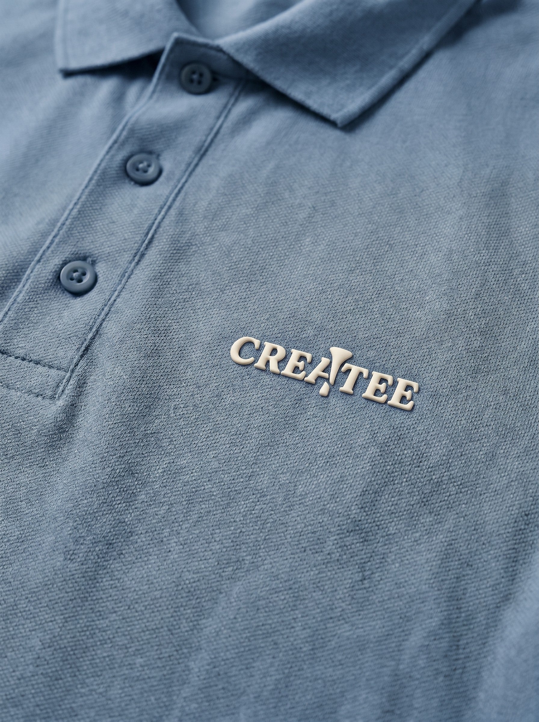 polo ocean blue detail 2